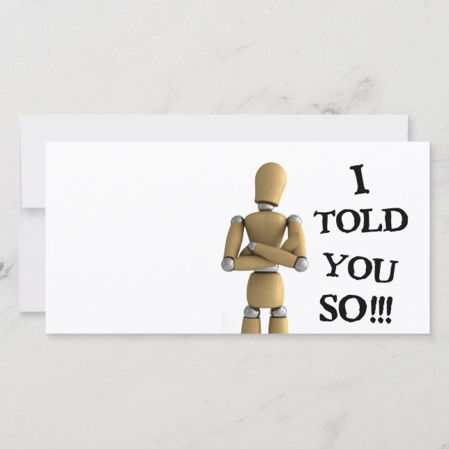 Ik heb je dat verteld. (Voorkant)