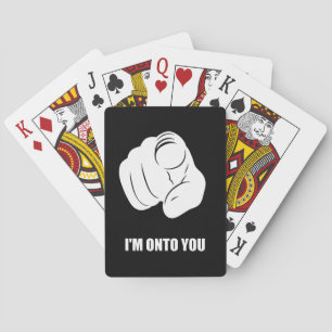 Ik heb je door - Wijzend met vinger, Speels leuk Pokerkaarten