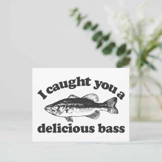 Ik heb je een heerlijke aanslag opgevangen briefkaart (Staand voorkant)