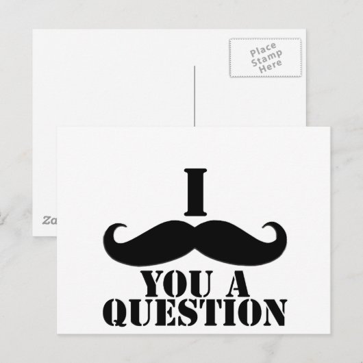 Ik heb je een vraag gesteld briefkaart (Voorkant / Achterkant)