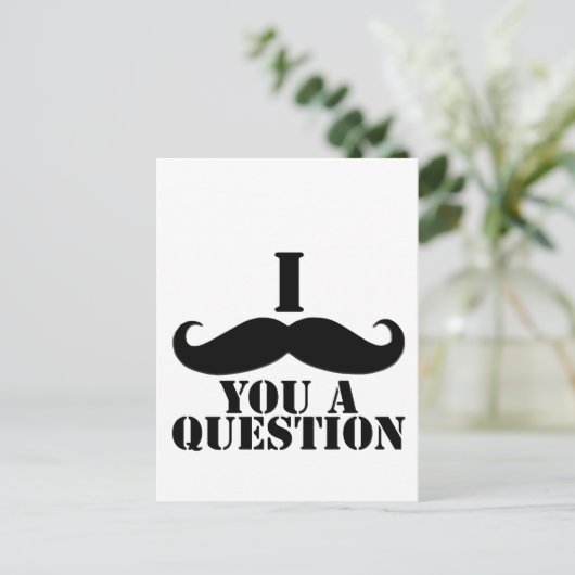 Ik heb je een vraag gesteld briefkaart (Staand voorkant)