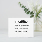 Ik heb je een vraag gesteld grappig Afbeelding Briefkaart (Staand voorkant)