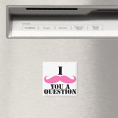 Ik heb je een vraag gesteld roze mustache magneet (Insitu (Vaatwasser))