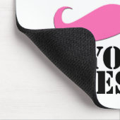 Ik heb je een vraag gesteld roze mustache muismat (Hoek)