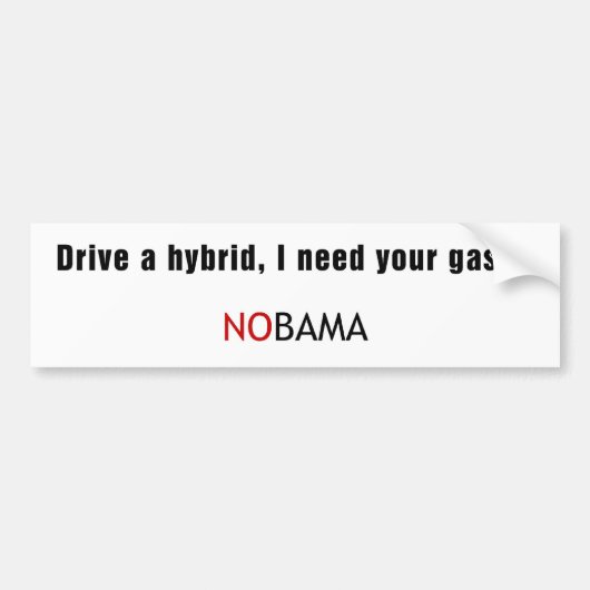 Ik heb je gas nodig... bumpersticker (Voorkant)