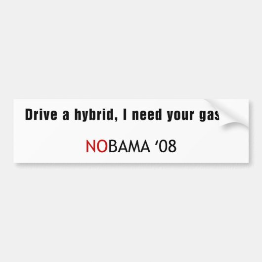 Ik heb je gas nodig... bumpersticker (Voorkant)