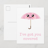 Ik heb je gedekt. briefkaart (Voorkant / Achterkant)