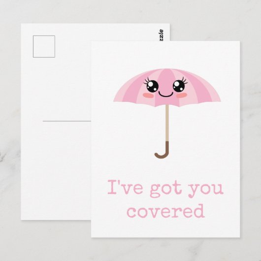 Ik heb je gedekt. briefkaart (Voorkant / Achterkant)