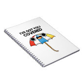 Ik heb je gedekt Grappige Paraplu Stunt Notitieboek (Rechterzijde)