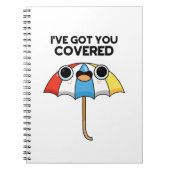 Ik heb je gedekt Grappige Paraplu Stunt Notitieboek (Voorkant)