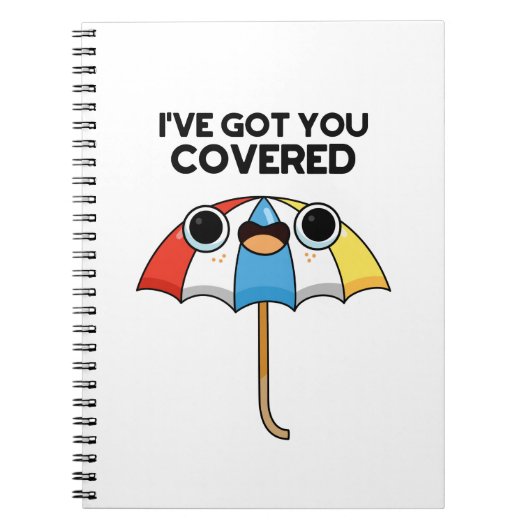 Ik heb je gedekt Grappige Paraplu Stunt Notitieboek (Voorkant)