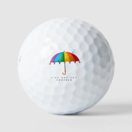 'Ik Heb Je Gedekt' Paraplu Moppig Steunend Golfballen
