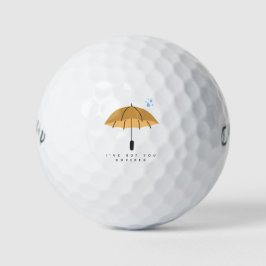 'Ik Heb Je Gedekt' Paraplu Muntere Opbeurende Golfballen