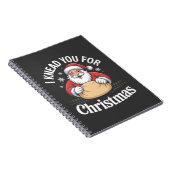 Ik heb je geknield voor Kerstmis Bakery Pastry Ker Notitieboek (Rechterzijde)