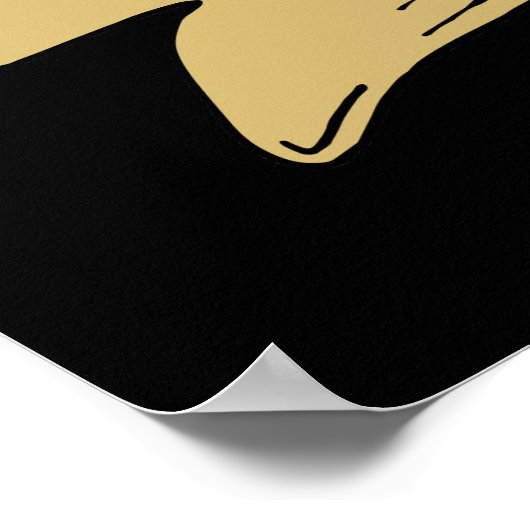 Ik heb je geluisje gemaakt, grappig hoofd van Chef Poster (Hoek)