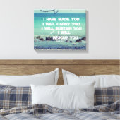 Ik heb je gemaakt, ik zal je bijbelversie dragen canvas afdruk (Insitu (Slaapkamer))