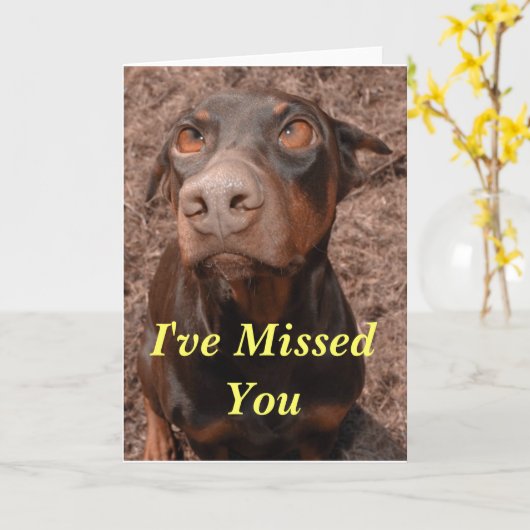 Ik heb je gemist kaart (Gele Bloem)