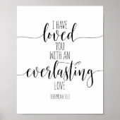 Ik heb je graag een, Jeremiah 31:3. Poster (Voorkant)