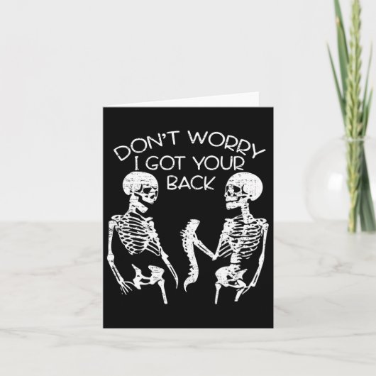 Ik heb je Halloween skelet schedel Kaart (Voorkant)