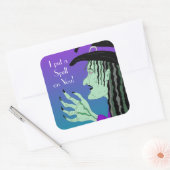 Ik heb je heks Halloween laten zien Vierkante Sticker (Envelop)