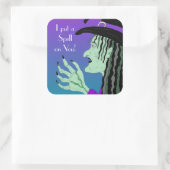 Ik heb je heks Halloween laten zien Vierkante Sticker (Tas)