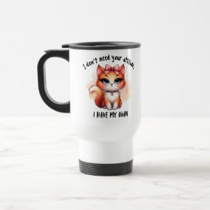 Ik heb je houding niet nodig Grappig cadeau voor k Reisbeker