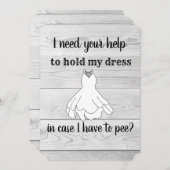 Ik heb je hulp nodig om bruiloft MOH uitnodiging t (Voorkant / Achterkant)