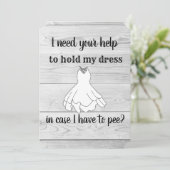 Ik heb je hulp nodig om het bruiloftsfeest MOH uit Kaart (Staand voorkant)