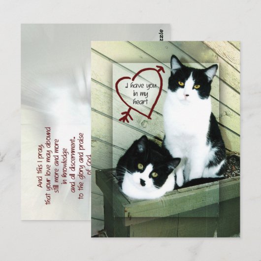 Ik heb je in mijn hart briefkaart (Voorkant / Achterkant)