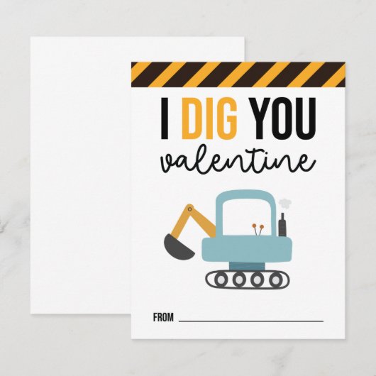 Ik heb je Kinder Valentijn Kaart gegraven (Voorkant / Achterkant)