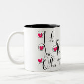 Ik heb je minder gegeten dan andere mensen tweekleurige koffiemok (Links)