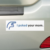 IK HEB JE MOM GESPEELD BUMPERSTICKER (Op auto)