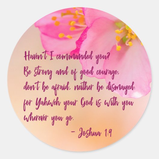 Ik heb je niet Christelijk Floral bezocht. Ronde Sticker (Voorkant)