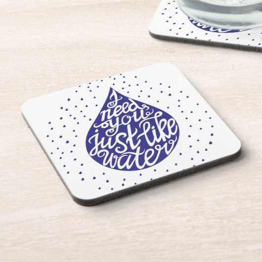 Ik heb je nodig net als water bier onderzetter (Linkerzijde)