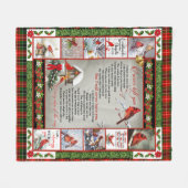 Ik heb je nooit verlaten, kerstkardinaal Kilt Fleece Deken (Voorkant (Horizontaal))