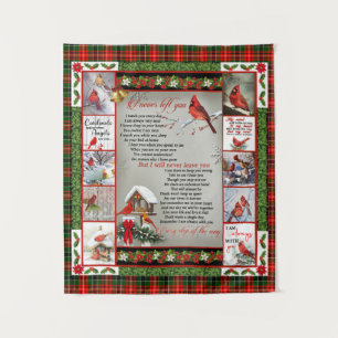Ik heb je nooit verlaten, kerstkardinaal Kilt Wandkleed