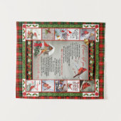 Ik heb je nooit verlaten, kerstkardinaal Kilt Wandkleed (Voorkant (horizontaal))