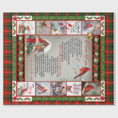 Ik heb je nooit verlaten, kerstkardinaal Quilt Bla Cadeaupapier (Vlak)