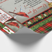 Ik heb je nooit verlaten, kerstkardinaal Quilt Bla Cadeaupapier (Hoek)
