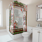 Ik heb je nooit verlaten, kerstkardinaal Quilt Bla Douchegordijn (In situ)