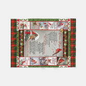 Ik heb je nooit verlaten, kerstkardinaal Quilt Bla Fleece Deken (Voorkant (Horizontaal))