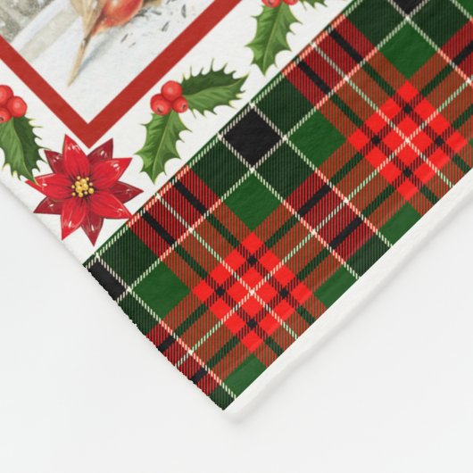 Ik heb je nooit verlaten, kerstkardinaal Quilt Bla Fleece Deken (Hoek)