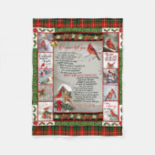 Ik heb je nooit verlaten, kerstkardinaal Quilt Bla Fleece Deken (Voorkant)