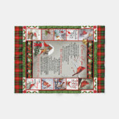 Ik heb je nooit verlaten, kerstkardinaal Quilt Bla Fleece Deken (Voorkant (Horizontaal))