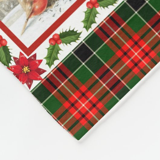 Ik heb je nooit verlaten, kerstkardinaal Quilt Bla Fleece Deken (Hoek)