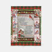 Ik heb je nooit verlaten, kerstkardinaal Quilt Bla Fleece Deken (Voorkant)