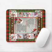 Ik heb je nooit verlaten, kerstkardinaal Quilt Bla Muismat (Met muis)