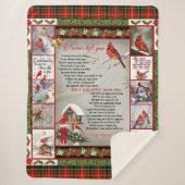 Ik heb je nooit verlaten, kerstkardinaal Quilt Bla Sherpa Deken (Voorkant)