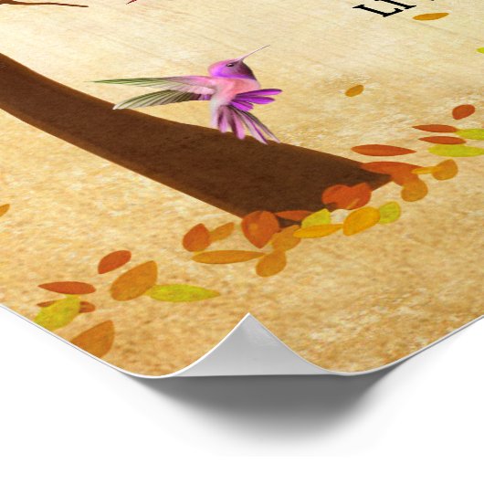 Ik heb je nooit verlaten op Hummingbird Memorial Poster (Hoek)