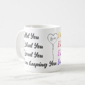 Ik heb je ontmoet, ik vond je leuk... liefdescitaa koffiemok (Voorkant links)